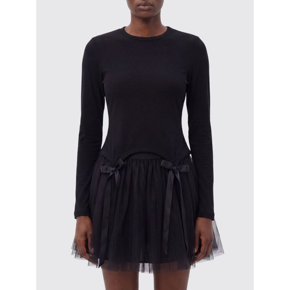 Simone Rocha Women Long-Sleeved Lyocell Top Simone Rocha With Embroidery And Bow